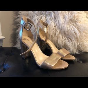 Size 5 Nine West Gold Heels